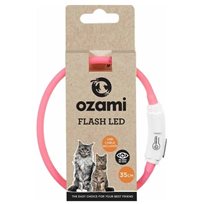 Katthalsband Ozami Flash Led Rosa