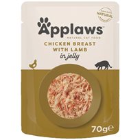 Applaws katt Påse Kyckling + Lamm Gelé
