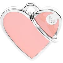 ID-Bricka MyFamily HjärtaRosa/silver