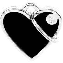 ID-Bricka MyFamily Hjärta Svart/silver