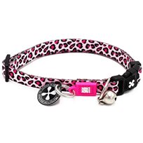 Katthalsnband Max&Molly med Smart ID  Leopard Rosa