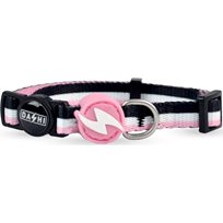 Katthahlsband Dashi Stripes Rosa & Svart