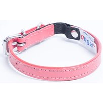 Katthalsband Genuine Leather Slät Rosa