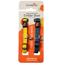 Katthalsband Duo-set Citrus & Teal