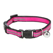 Katthalsband reflex med dubbla safty knäppen rosa