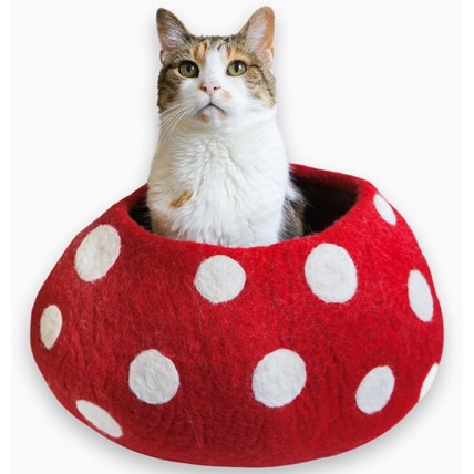 Eco Kitty Cave Röd svamp