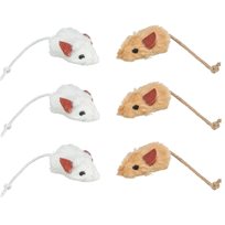 Kattleksak Plyschmöss 6-pack