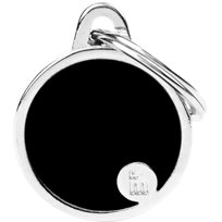 ID-Bricka MyFamily handgjorda cirkel Svart/silver