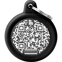 ID-Bricka MyFamily Hush QR, cirkel svart