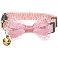 klassiska eleganta Katthalsband rosett Rosa