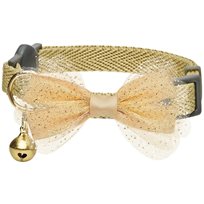 klassiska eleganta Katthalsband rosett Beige