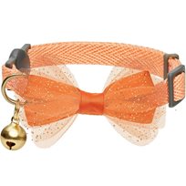 klassiska eleganta Katthalsband rosett Orange