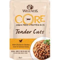 Cat Adult Core Tender Cuts Chicken & Chicken Liver in Savoury Gravy Wet