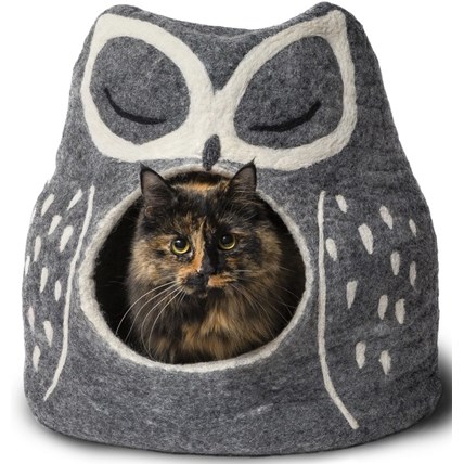 Artisan Felt Owl Cave Grå