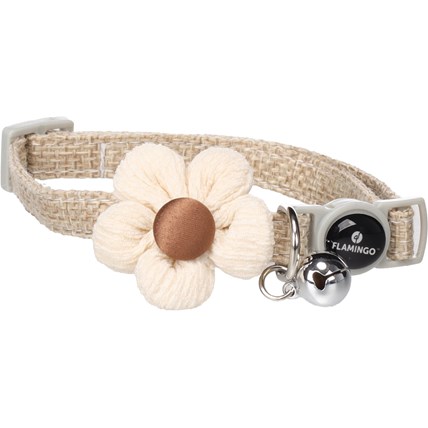 Katthalsband med blomdekoration