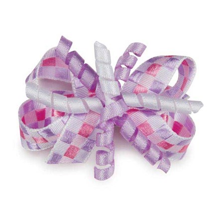 Hundrosett Rutig Lila