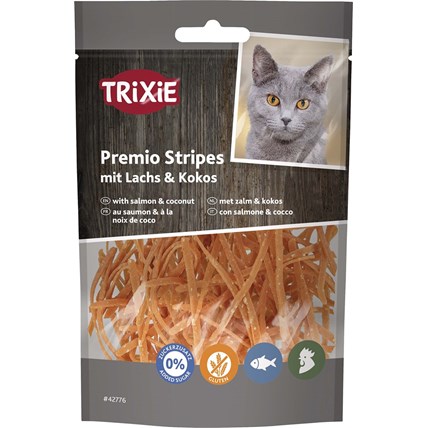Premio Stripes med lax & kokos