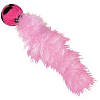 Kattleksak Boll med fjäder Rosa/svart