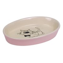 Kattskål keramik Motiv Rosa 73636