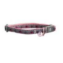 Kattungehalsband blomma & fjäril Rosa