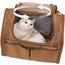 Kattväska expandable Brun