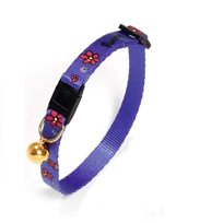 Katthalsband Nylon collars flowers Blå