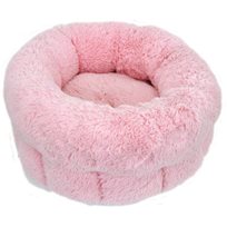 Kattbädd Rosa plysch Rund