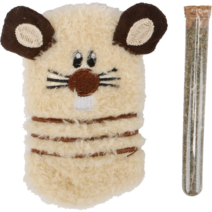 Kattleksak Tucca Mouse Beige