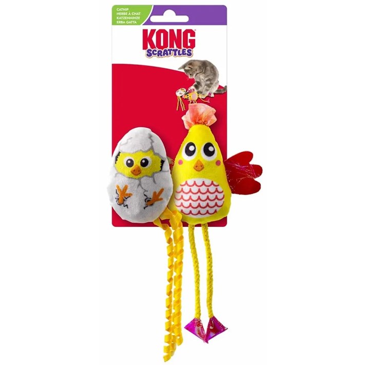 Kong Cat Scrattles Chicken 2-pack