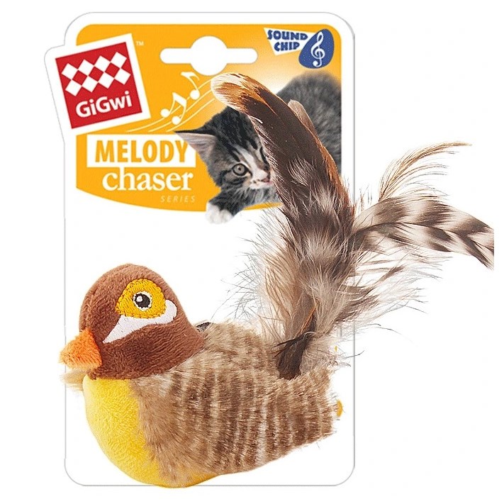 Kattleksak Melody ChaserbBrown bird