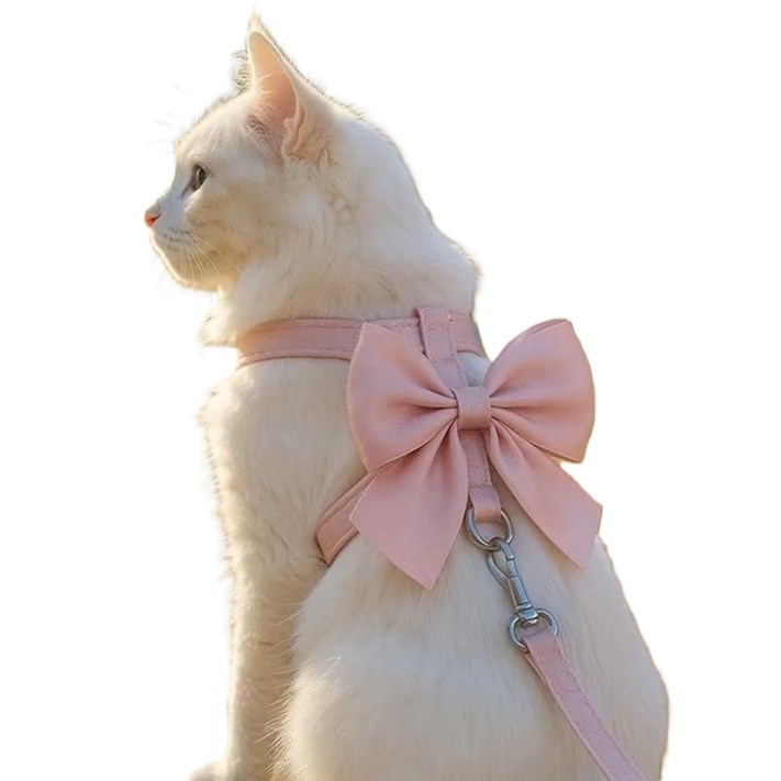 Kattsele Bowknot Rosa