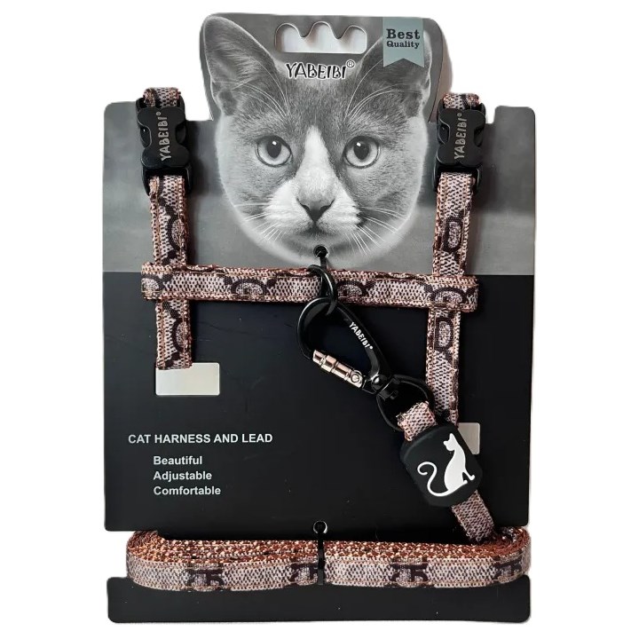 Kattsele Mönster Brun