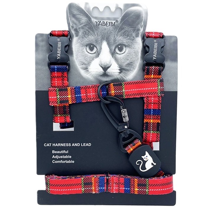Kattsele Rutig Röd
