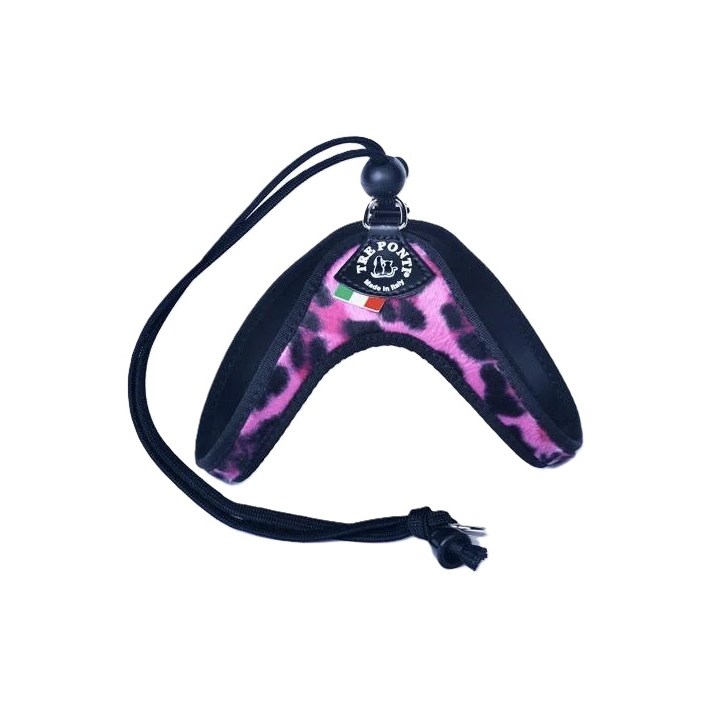 Kattsele Tre Ponti Basic Fuchsia Leopard