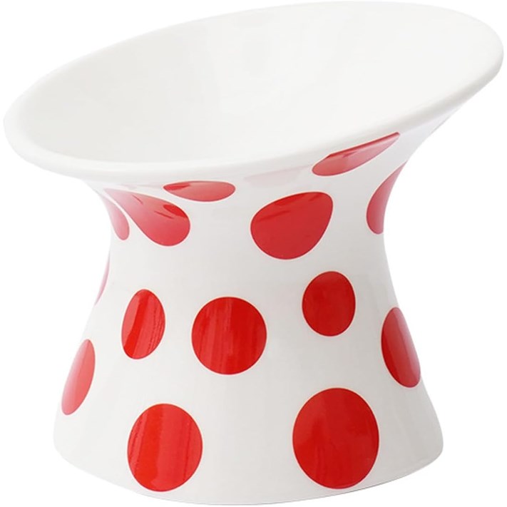 Kattmatskål Zeze Dots Röd