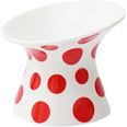 Kattmatskål Zeze Dots Röd