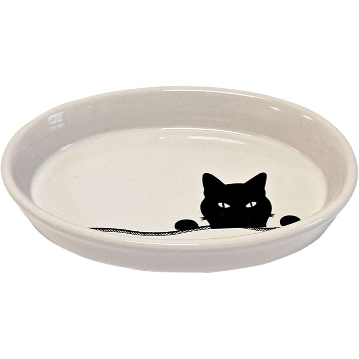 Wilson keramikskål katt Vit