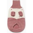 Kattjumper 100% Merinoull Rosa Prickigt Mönster