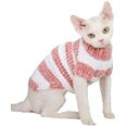 Katttröja Rosa/vita Ränder