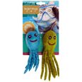 Octopus kattleksak i ull för katter 2-pack