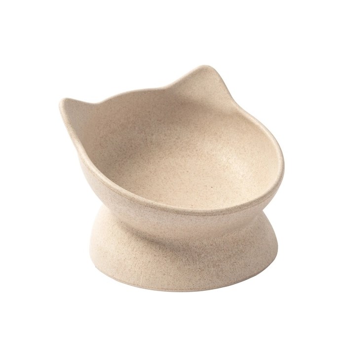 Kattmatsål Archie Bamboo Tilt Beige