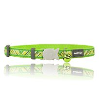Katthalsband Flanno Lime