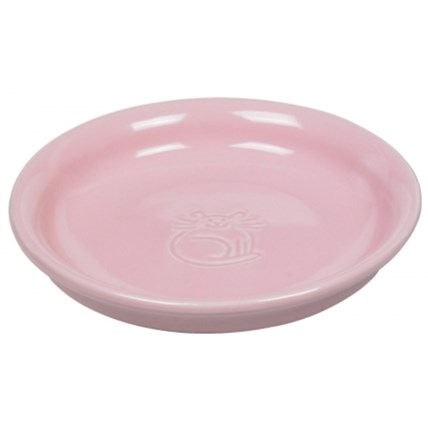 Matskål katt rosa Flat