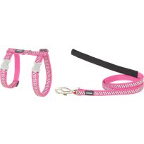 Kattsele reflex med koppel RedDingo  Rosa