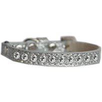 Katthalsband Strass Glittrigt Silver