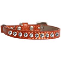 Katthalsband Strass Glittrigt Orange