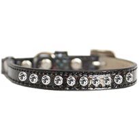 Katthalsband strass glittrig svart