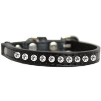 Katthalsband Svart med 12 Strass stenar