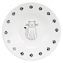 Flat kattmatskål för kortnosiga