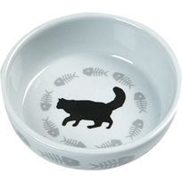 Keramikskål Katt med fiskben